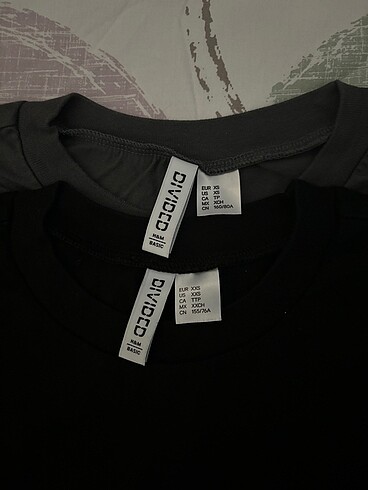 H&M Siyah/Gri tisort