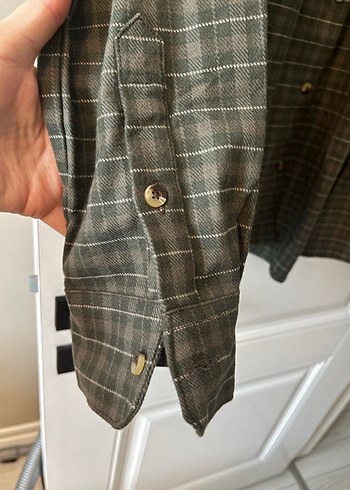 Gri Düğmeli Erkek Gömlek - Görsel 2