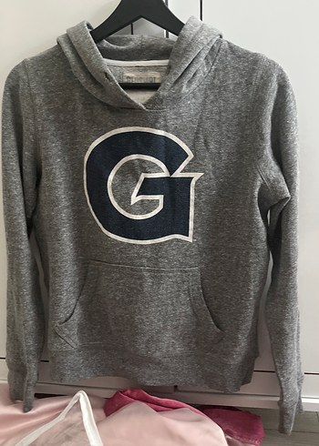 Gri Kapüşonlu Kadın Sweatshirt