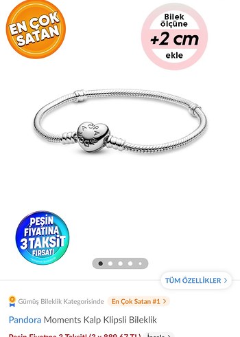 Pandora Minimalist Zincir Detaylı Bileklik