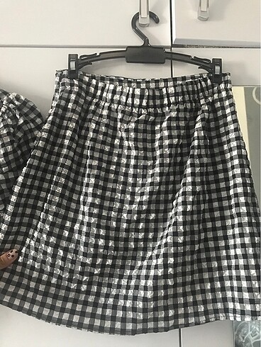 s Beden siyah Renk Bershka etek bluz takımı