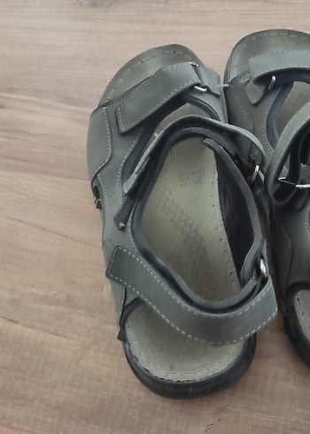 Gri Erkek Tokalı Kauçuk Sandalet - Görsel 3