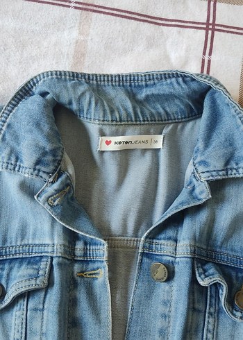 Düğmeli Mavi Kadın Denim Ceket - Görsel 3