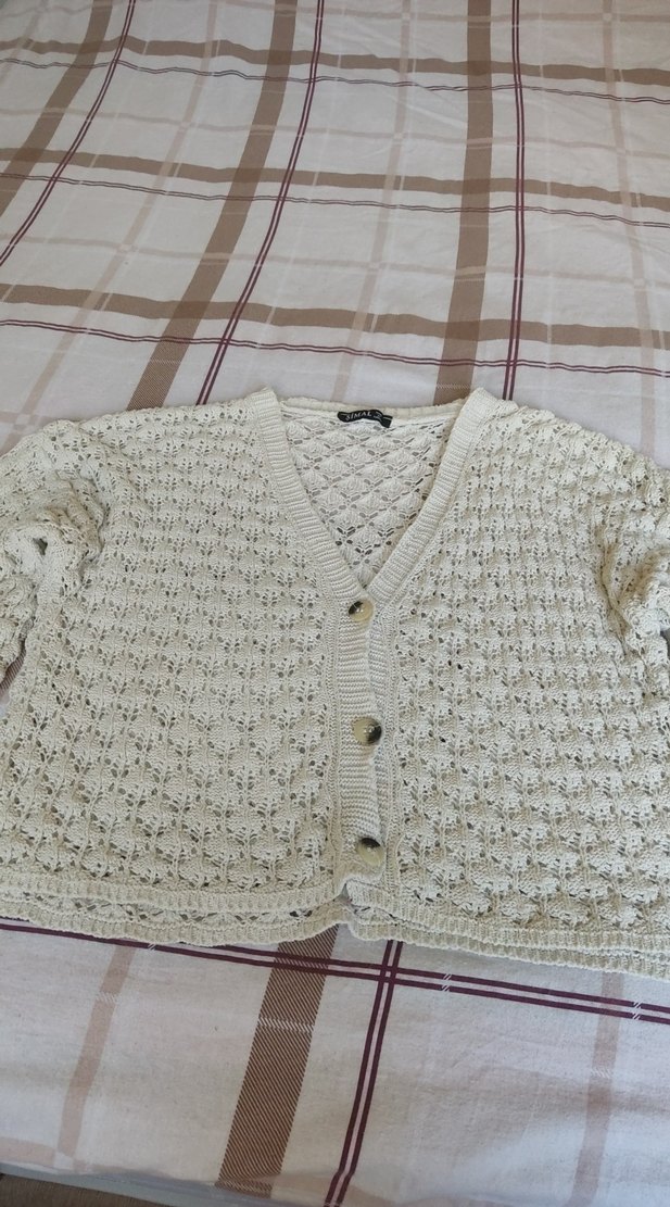 Örgü Bohem Kadın Hırka - Görsel 3