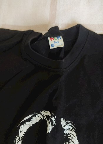 Çocuk Kırmızı Baskılı Pamuk Tişört - Görsel 3