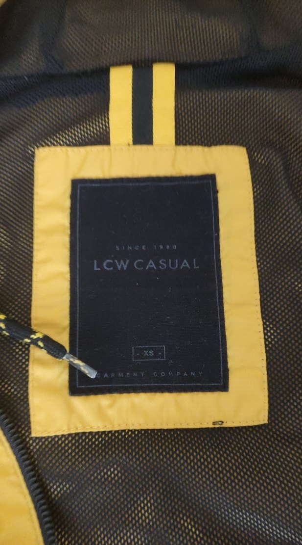 Sarı Kapüşonlu Fermuarlı Erkek Mont - Görsel 2