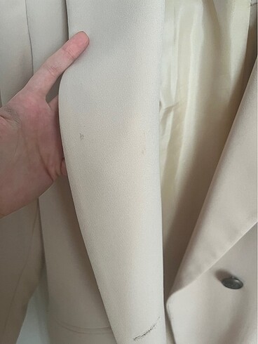 s Beden Krem rengi blazer ceket