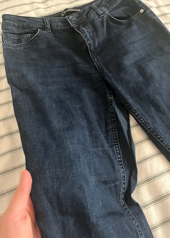 38 Beden Lacivert Kadın Denim Jean Pantolon