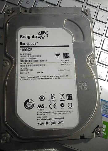 1 Tb Seagate Barracuda 1000GB Dahili Sabit Disk %52 sağlıklı
