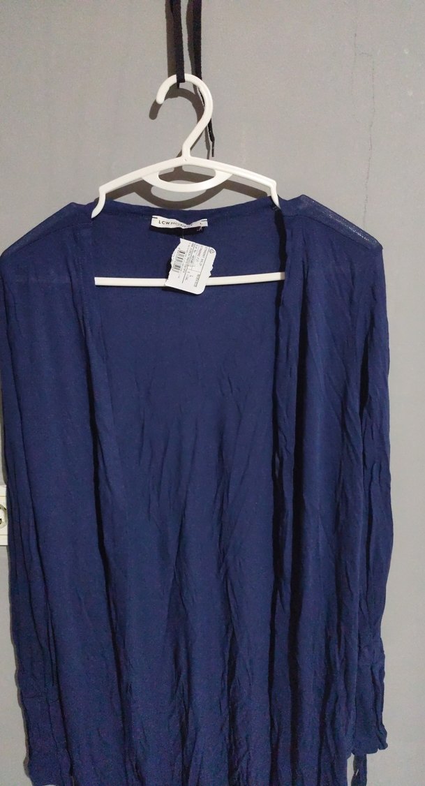 Kadın Lacivert Uzun Kollu Salaş Uzun Elbise - Görsel 2