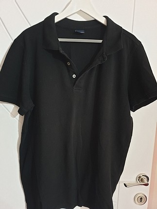 Siyah Polo yaka tişört-Defacto
