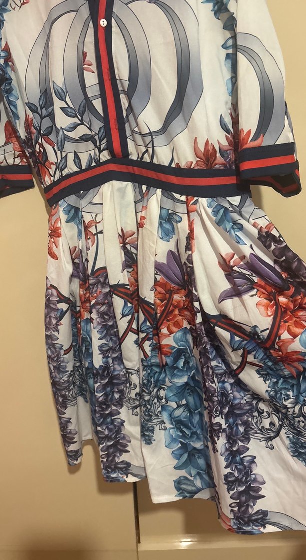 Çiçek Desenli Bohem  kısa elbise - Görsel 2