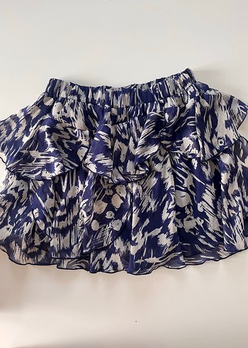 Zara Desenli Fırfırlı Mini Etek - Görsel 3