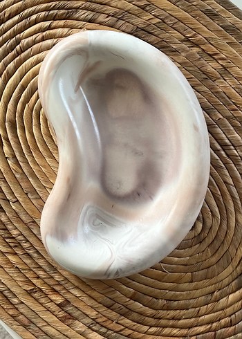 Fasülye Şekilli Desenli Dekoratif Tabak - Görsel 2