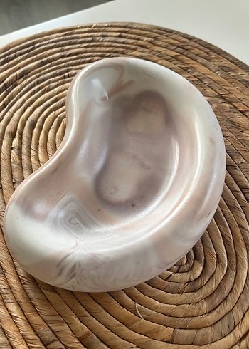 Fasülye Şekilli Desenli Dekoratif Tabak - Görsel 3