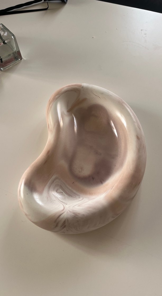 Fasülye Şekilli Desenli Dekoratif Tabak - Görsel 4