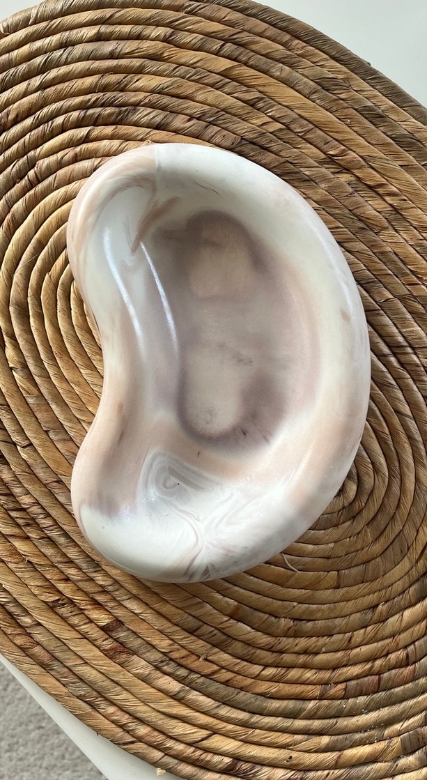 Fasülye Şekilli Desenli Dekoratif Tabak - Görsel 2