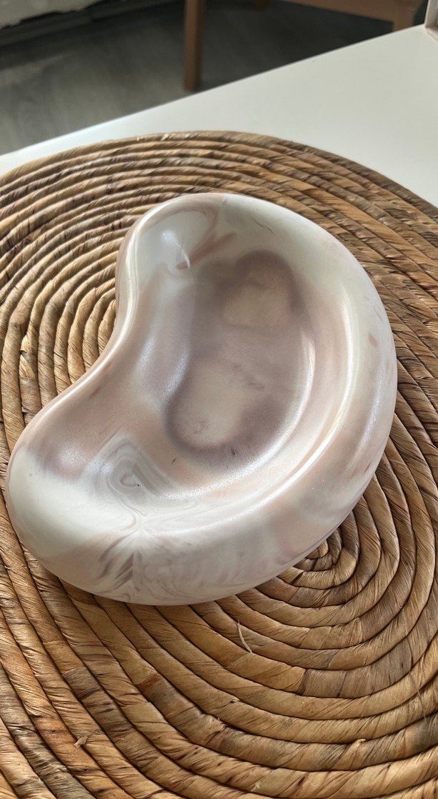 Fasülye Şekilli Desenli Dekoratif Tabak - Görsel 3