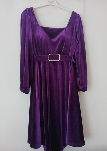 Mor Kadın Uzun Elbise Kemerli zara - Görsel 4