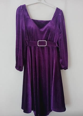 Mor Kadın Uzun Elbise Kemerli zara - Görsel 5