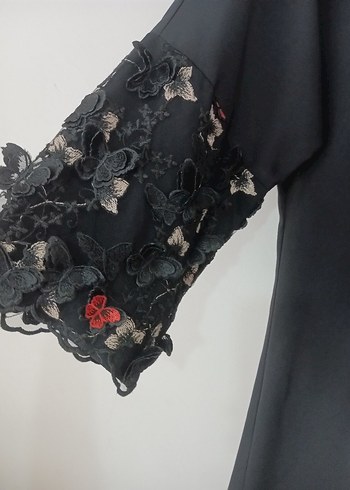 siyah abaya - Görsel 3