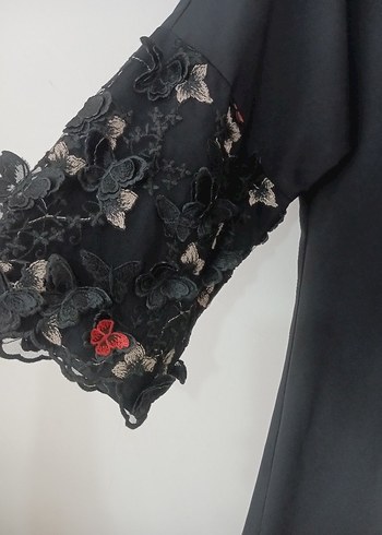 siyah abaya - Görsel 6