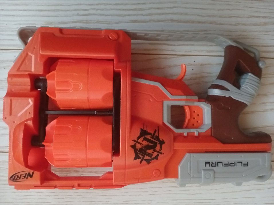 Turuncu ve Gri Oyuncak Tabanca - Görsel 5