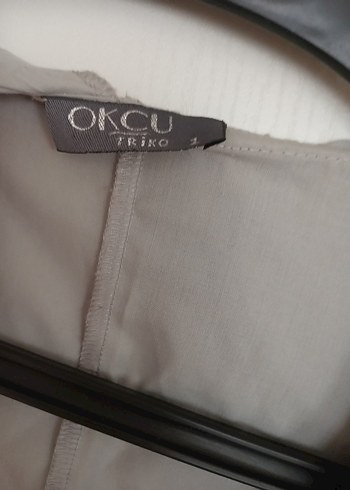 Gri Uzun Keten Hamile Ceketi - Görsel 3