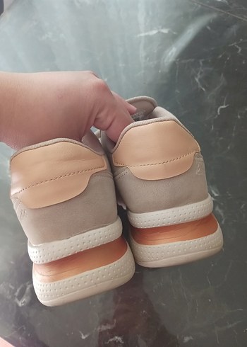 Bej Bağcıklı Kadın Sneakers - Görsel 4