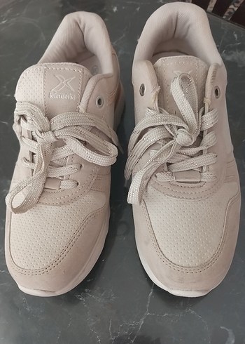 Bej Bağcıklı Kadın Sneakers - Görsel 2