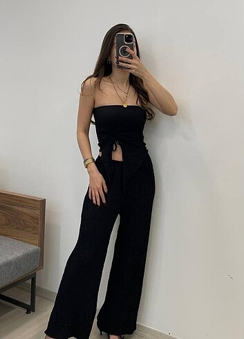 Crop pantolon takım