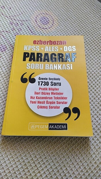 Kpss Türkçe pegem yayınları paragraf 