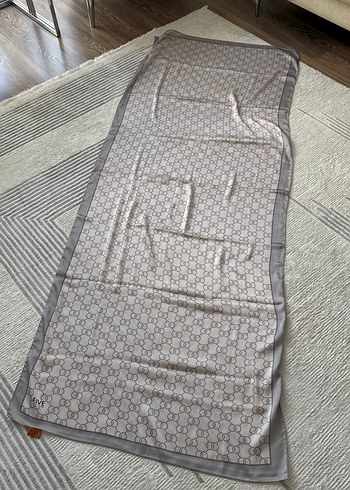 Gri bej five scarf şal - Görsel 2