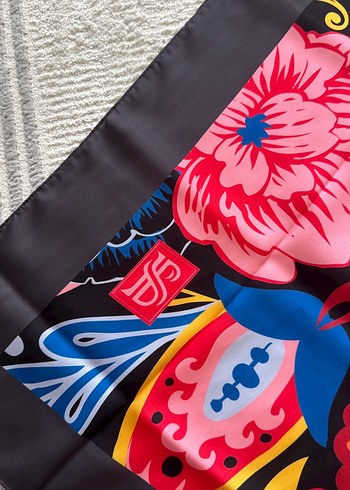 Çok Renkli Bohem bushu marka şal - Görsel 2