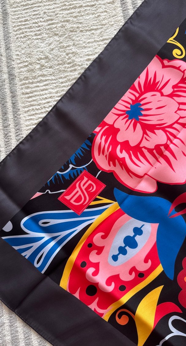 Çok Renkli Bohem bushu marka şal - Görsel 2