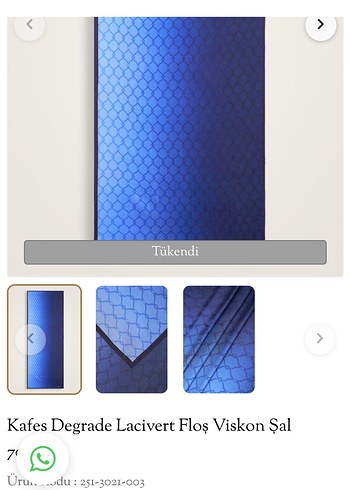 İmannoor lacivert kafes degrade desen floş viskon şal - Görsel 2