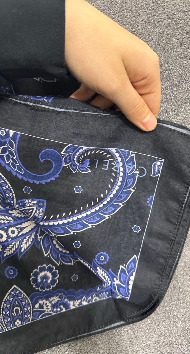 Carell lacivert etnik desen şal - Görsel 2