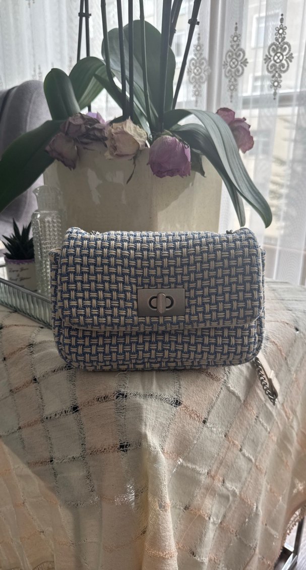 Zincir Detaylı Mavi Kadın Çanta h&m - Görsel 3