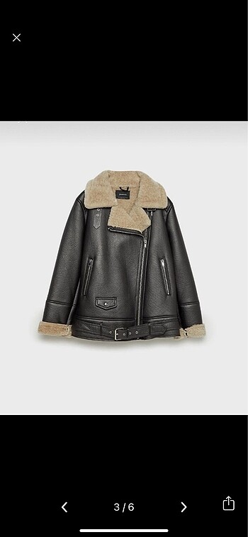 l Beden Stradivarius Kürklü Biker Mont