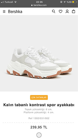 Bershka beyaz 1 aylık 37 numara