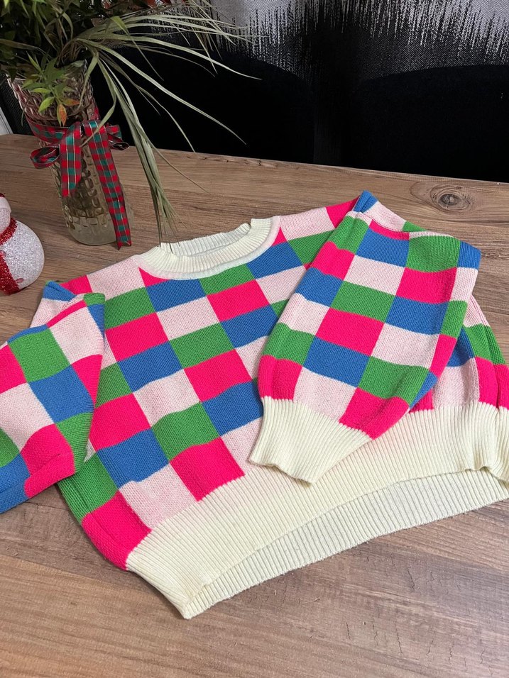 Trendyol Kareli Kadın Kazak - Görsel 2