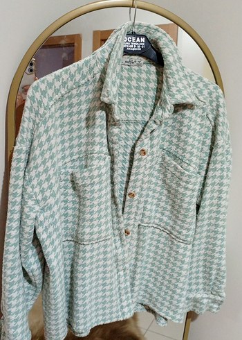 düğmeli kaşe gömlek - Görsel 5