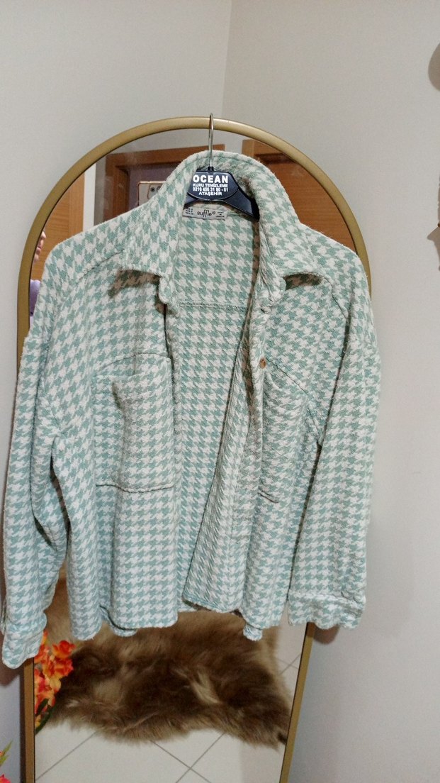 düğmeli kaşe gömlek - Görsel 3