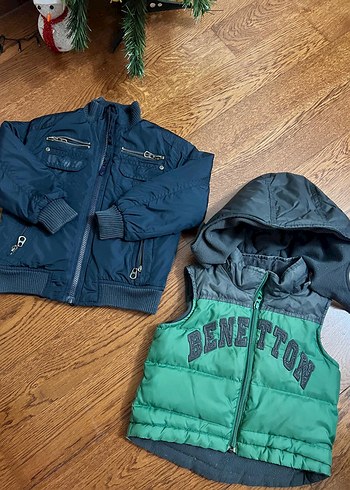 Erkek Çocuk Mont Benetton yelek - Görsel 2