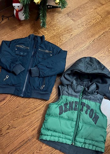 Erkek Çocuk Mont Benetton yelek - Görsel 3