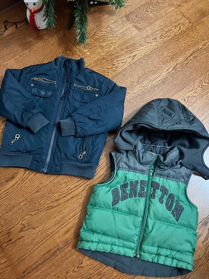 Erkek Çocuk Mont Benetton yelek - Görsel 2