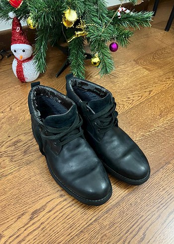 Siyah Deri Erkek Bot - Görsel 2