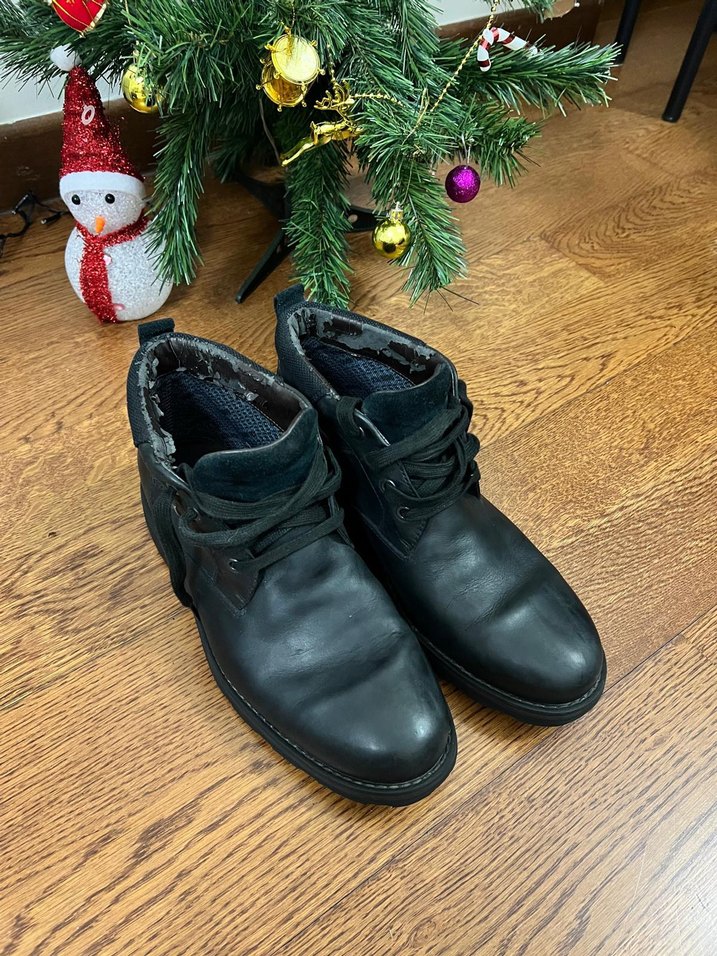 Siyah Deri Erkek Bot - Görsel 2