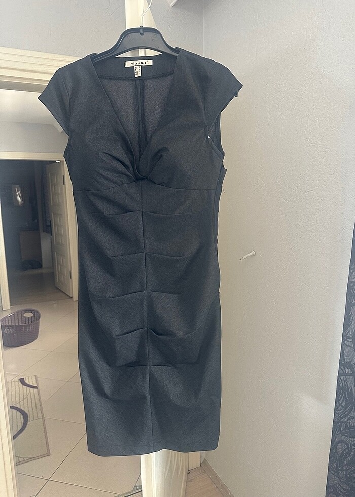 Mini , siyah elbise - Görsel 2