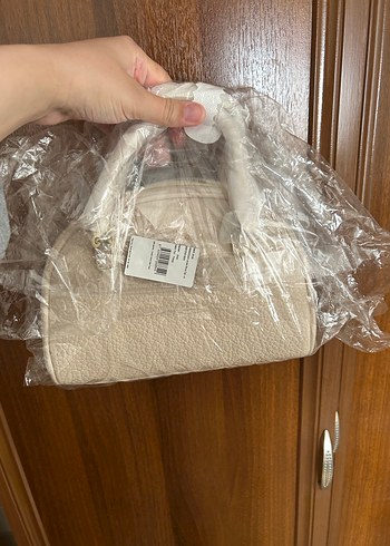 David Jones Bej Deri Minimalist Kadın Çanta